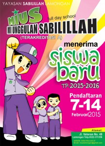 Read more about the article Penerimaan Peserta Didik Baru (PPDB) MI Unggulan Sabilillah TP. 2015-2016